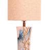 Centaur Beige Fabric Shade Night Lamp With Marble Base