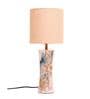 Centaur Beige Fabric Shade Night Lamp With Marble Base