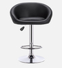 Bling Leatherette Bar Stool In Black Colour With Swivel