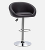 Bling Leatherette Bar Stool In Black Colour With Swivel