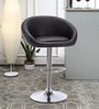 Bling Leatherette Bar Stool In Black Colour With Swivel