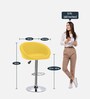 Bling High Counter Adjustable Bar Stool in Yellow