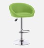 Bling Leatherette Bar Stool In Green Colour With Swivel