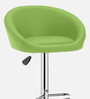 Bling Leatherette Bar Stool In Green Colour With Swivel