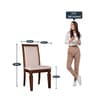 Bliss Solid Wood Dining Chair In Beige Colour (Set Of 2)