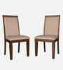 Bliss Dining Chairs In Walnut Finish