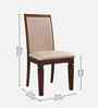 Bliss Dining Chairs In Walnut Finish