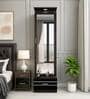 Bliss Dressing table in Black Glossy & Dark Walnut Colour