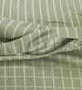 Green Striped 100% Cotton Double Bed Duvet Cover With 2 Pillow Covers