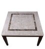 Bliss Marble Top 8 Seater Dining Table with Inlay in Beige Colour