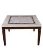 Bliss Marble Top 8 Seater Dining Table with Inlay in Beige Colour