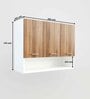 Blitz Engineered wood Wall Mounted Kitchen Cabinet (Brown & White)