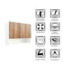 Blitz Engineered wood Wall Mounted Kitchen Cabinet (Brown & White)