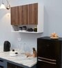 Blitz Engineered wood Wall Mounted Kitchen Cabinet (Brown & White)