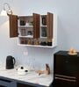 Blitz Engineered wood Wall Mounted Kitchen Cabinet (Brown & White)