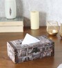 Blizz Brown & Grey MDF Tissue Box