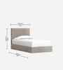Block Design Boucle Kids Toddler Bed With Box Storage In Light Brown Colour