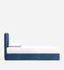Block Design Boucle Kids Toddler Bed With Box Storage In Denim Blue  Colour
