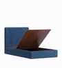 Block Design Boucle Kids Toddler Bed With Box Storage In Denim Blue  Colour