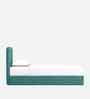 Block Design Boucle Kids Toddler Bed With Box Storage In Green Colour