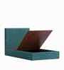 Block Design Boucle Kids Toddler Bed With Box Storage In Green Colour