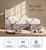Block Design Boucle Kids Toddler Bed With Hydraulic Storage In Light Brown Colour