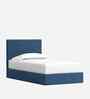 Block Design Boucle Kids Toddler Bed With Hydraulic Storage In Denim Blue  Colour