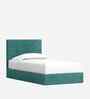 Block Design Boucle Kids Twin Bed With Box Storage In Green Colour