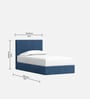 Block Design Kids Toddler Bed In Denim Blue Colour