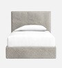 Block Design Kids Twin Bed In Cream Colour