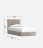 Block Design Kids Twin Bed In Cream Colour