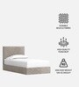 Block Design Kids Twin Bed In Cream Colour
