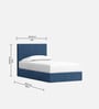 Block Design Kids Twin Bed In Denim Blue Colour