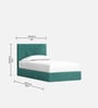 Block Design Kids Twin Bed In Green Colour