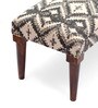 Block Printed Upholstered Bench In Multi Colour