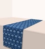 Blomst Blue (78 x 14 ) Cotton  Table Runner