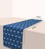 Blomst Blue (78 x 14 ) Cotton  Table Runner
