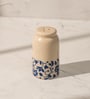 Set of 2 Bloom & Bark Salt & Pepper Set Ceramic Shakers with Acacia Wood Stand