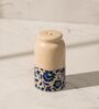 Set of 2 Bloom & Bark Salt & Pepper Set Ceramic Shakers with Acacia Wood Stand