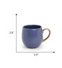 Bloom 180 ml Blue Porcelain Tea Cup (Set of 2)