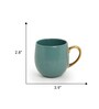 Bloom 180 ml Green Porcelain Tea Cup (Set of 2)