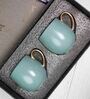 Bloom 180 ml Green Porcelain Tea Cup (Set of 2)