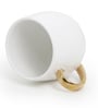 Bloom 180 ml White Porcelain Tea Cup (Set of 2)