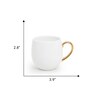 Bloom 180 ml White Porcelain Tea Cup (Set of 6)
