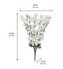Floral Bloom White Plastic Flower Bunch