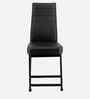 Bloom Leatherette Dining Chair In Black Colour Set Of 2