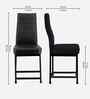 Bloom Leatherette Dining Chair In Black Colour Set Of 4