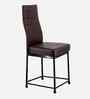 Bloom Leatherette Dining Chair In Brown Colour Set Of 4