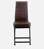 Bloom Leatherette Dining Chair In Brown Colour Set Of 4