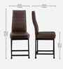 Bloom Leatherette Dining Chair In Brown Colour Set Of 4